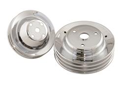 Mr Gasket 4963: Chrome Pulley Set 1969-85 Small Block Chevy