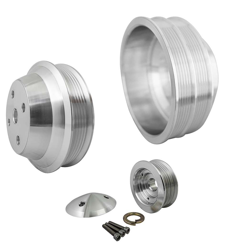 March Performance 7330: Serpentine Conversion Pulley Set - High Water Flow Ratio Big Block Chevy