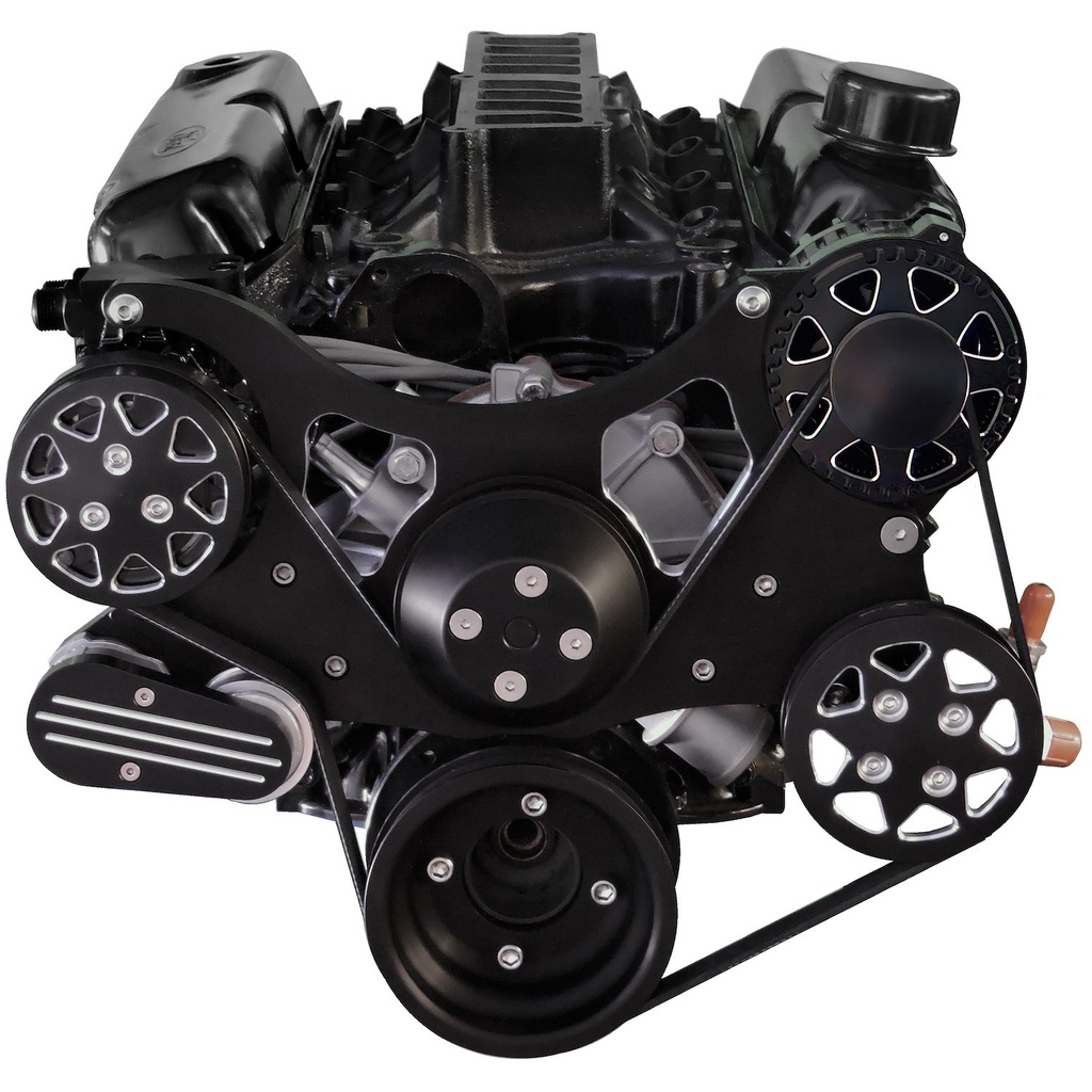 All American Billet FDS-SBF-201: Serpentine Belt Front Drive System Small Block Ford