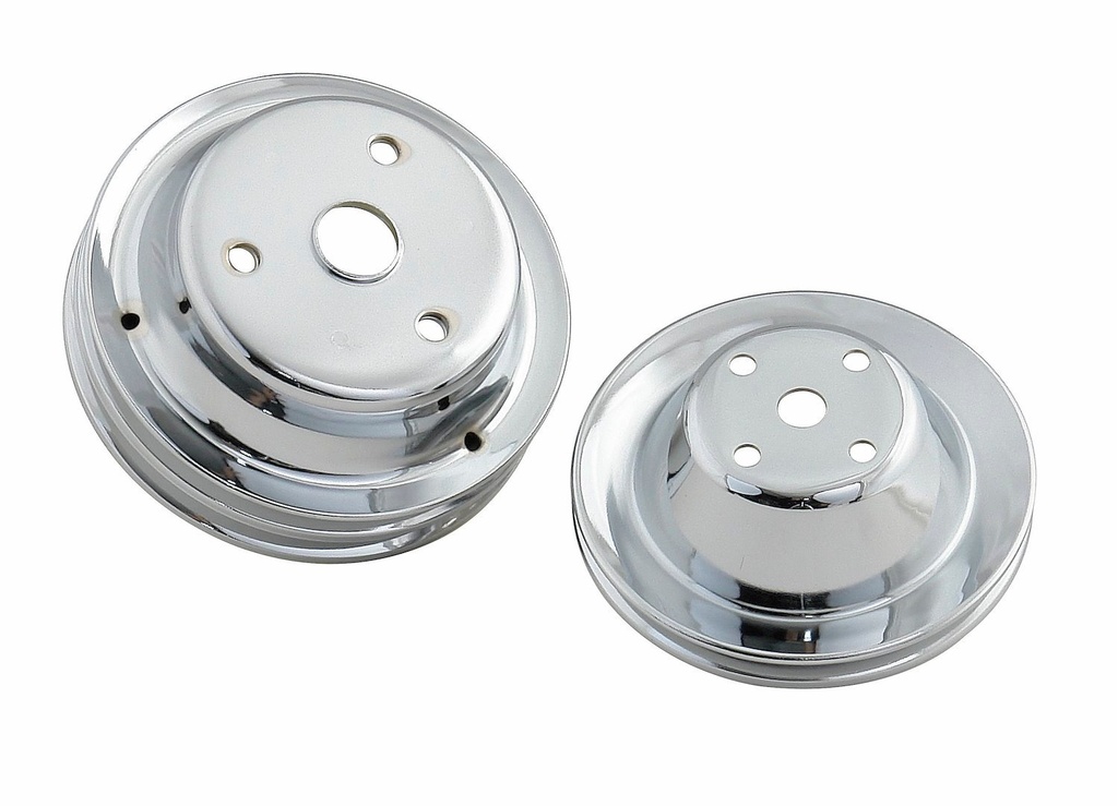 Mr Gasket 4962: Chrome Pulley Set 1969-85 Small Block Chevy