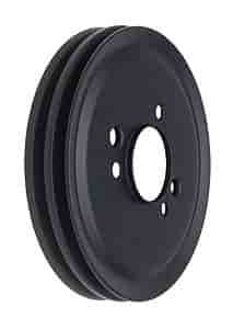 Trans Dapt 8616: Black Powder Coated Crankshaft Pulley 1965-68 Short Waterpump