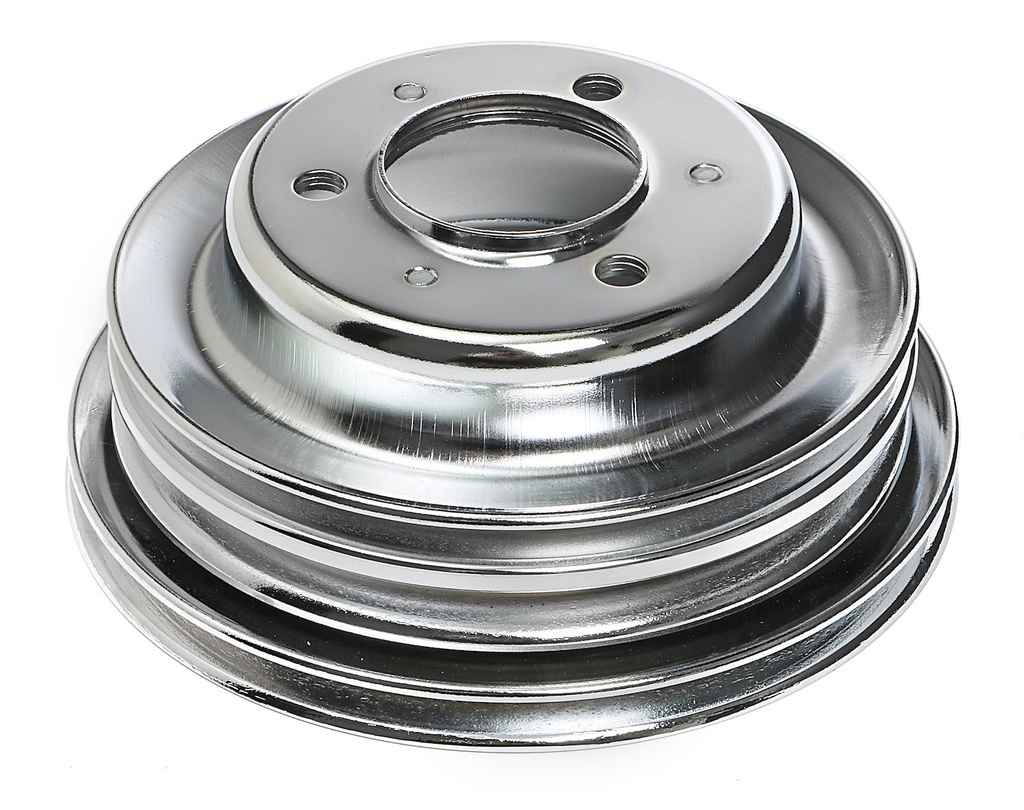 Trans Dapt 9724: Chrome Crankshaft Pulley Depth: 7.8"