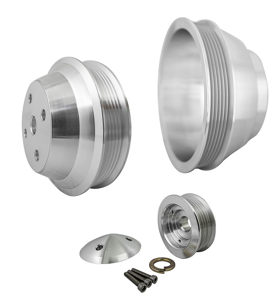 March Performance 7310: Serpentine Conversion Pulley Set - High Water Flow Ratio Big Block Chevy