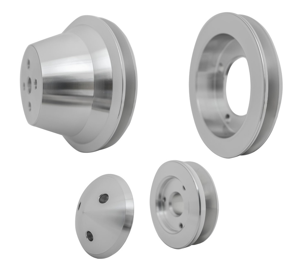 March Performance 1640: Performance Series Aluminum V-Belt Pulley Kit 1969.5-Up Small Block Ford 289-351W
