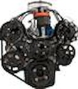 Billet Specialties BLK13600P: Tru Trac Premium Serpentine Kit SB-Ford with Power Steering, with A/C Includes: