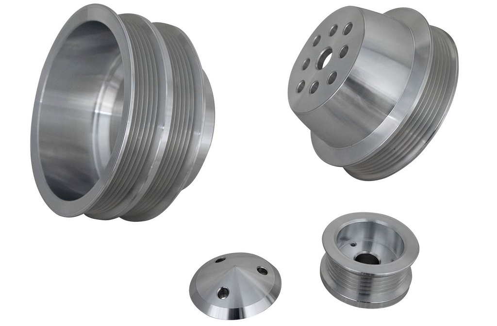 March Performance 10335: Performance Ratio Serpentine Belt Pulley Set 6-Rib Crank Pulley (Fluidampr Balancers w/Flat Face)