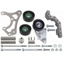 ICT Billet 551527-LS013: Low-Mount Belt Tensioner Relocation Bracket Kit w/Pulley [LS Truck/SUV]
