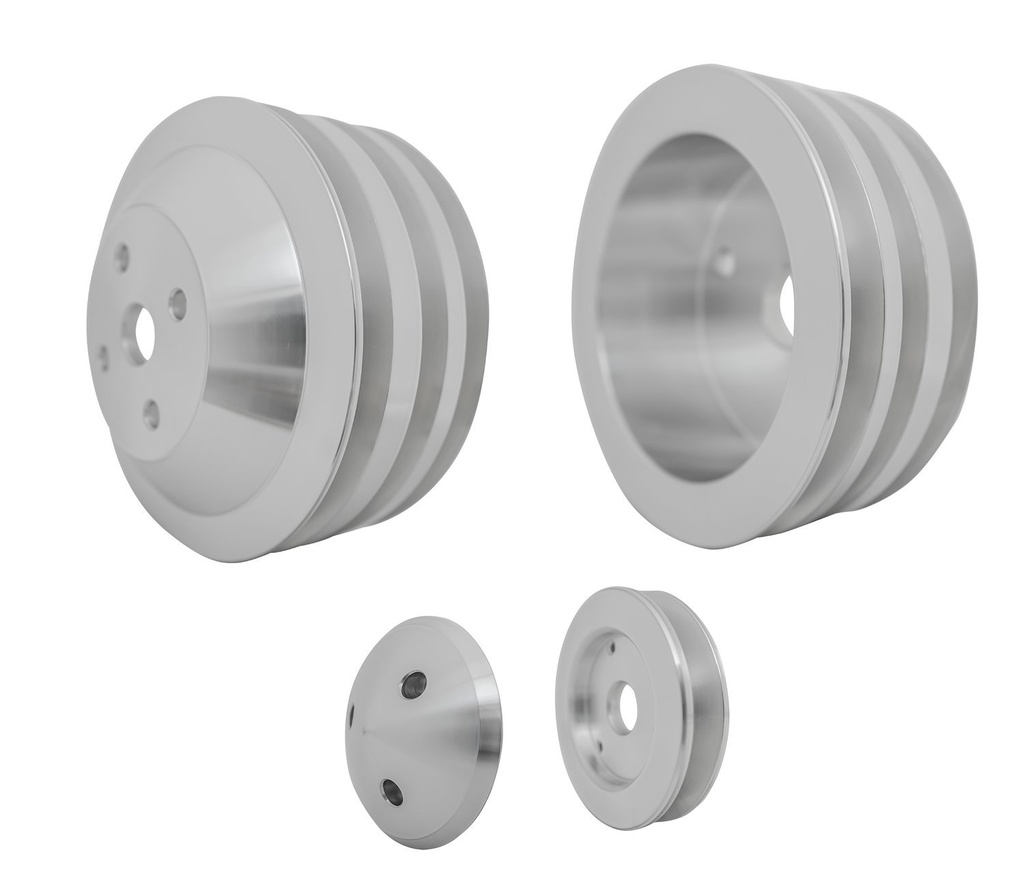 March Performance 5050: Corvette V-Belt Pulley Kit - Performance Series 1971-1982 Small Block Chevy Corvette