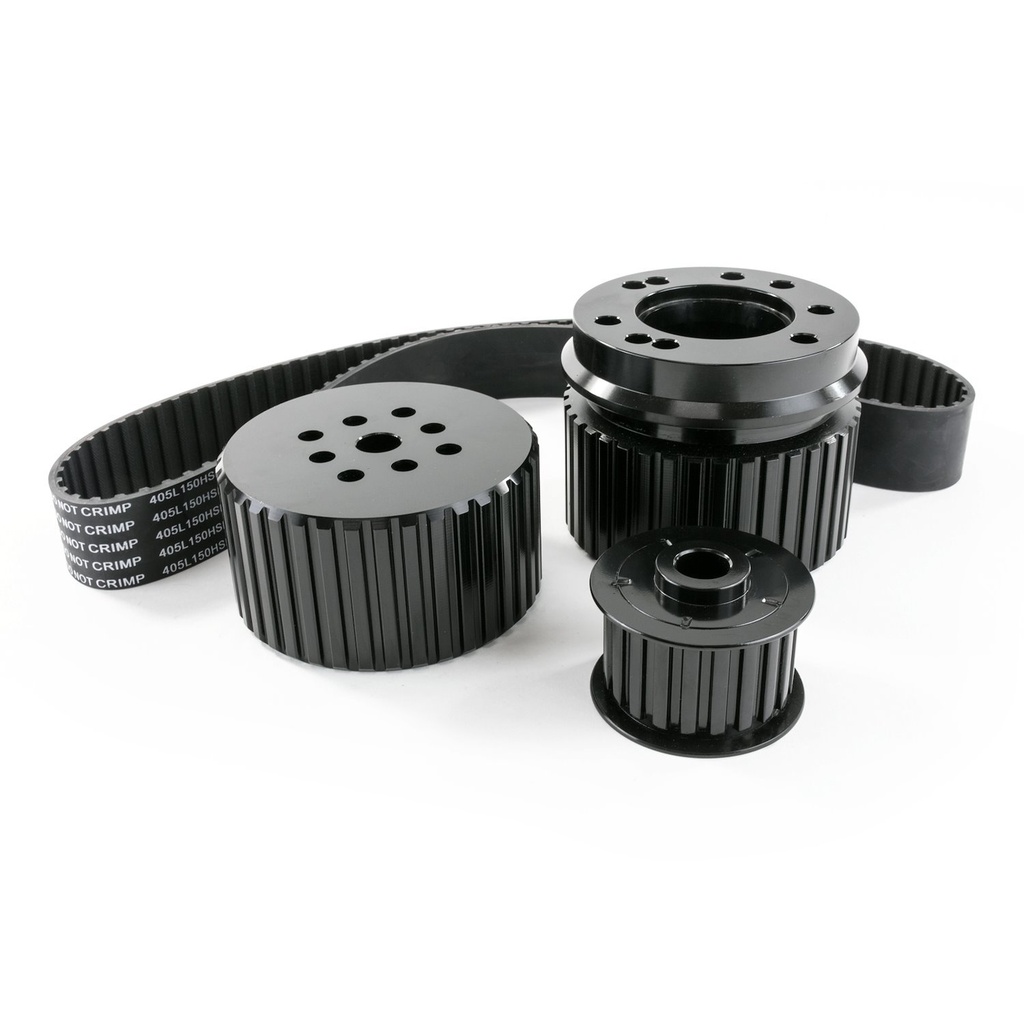 Top Street Performance 10093BK: 10093BK Gilmer Style Pulley Kit, Billet Aluminum, SBF, Black