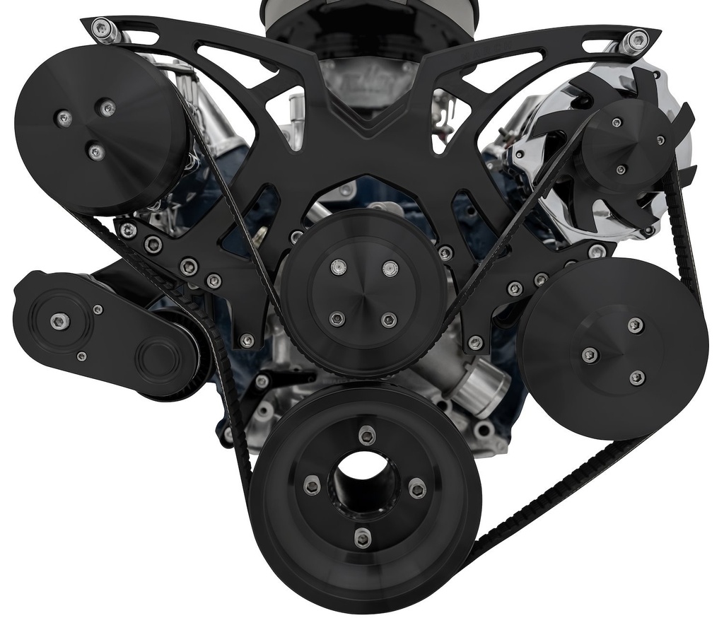 March Performance 30490-08: 30490-08 Small Block Ford Black All Inclusive Style Track Serpentine System (AC/PS/ALT)
