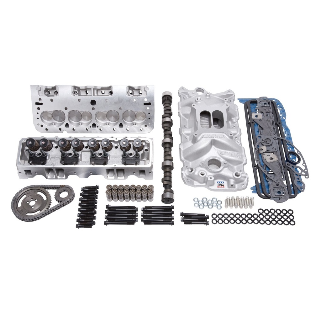 Edelbrock 2038: 2038 EFI E-Street Power Package Top End Kit for 1957-1986 Small Block Chevy V8