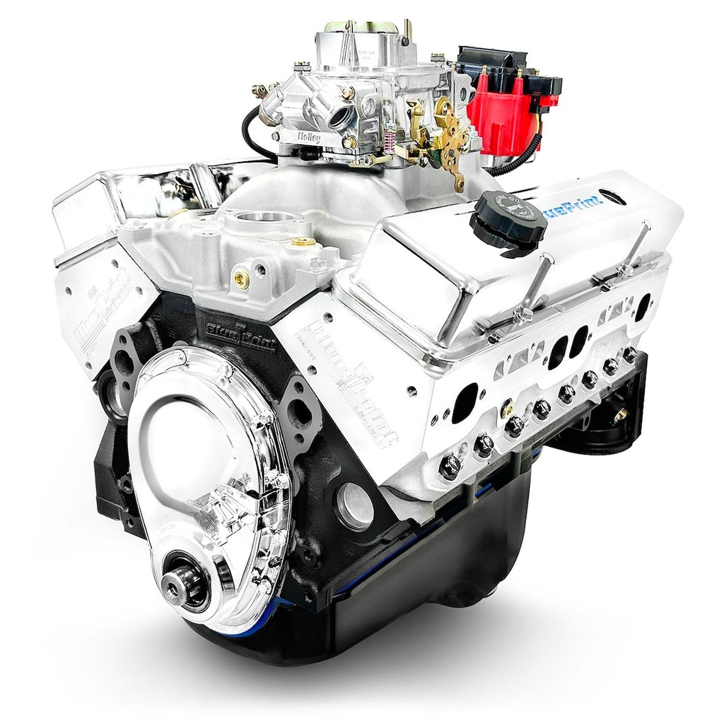 Blueprint Engines BP38318CTC1: BP38318CTC1 GM Compatible Small Block Chevy 383 ci. Base Dressed Carbureted Crate Engine [436 HP]