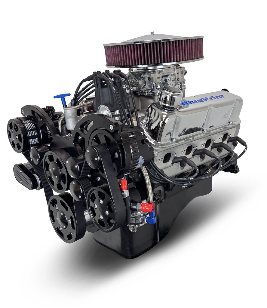 Blueprint Engines BP3479CTCKB: BP3479RCTCK Ford Small Block Compatible 347 ci. Crate Engine w/Polished Pulley Kit [Dual/Rear Sump]