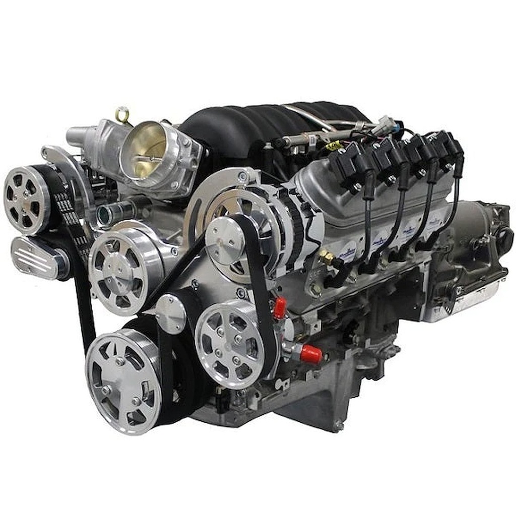 Blueprint Engines BLS3768K4X4: BLS3768K4X4 Truck Edition GM LS Compatible Builder Series, EFI, Natural Pulley Kit