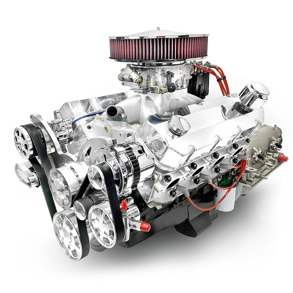 Blueprint Engines B598KB4L8: B598KB4L8 Standard Edition GM Compatible Builder Series, Carb, Black Pulley Kit