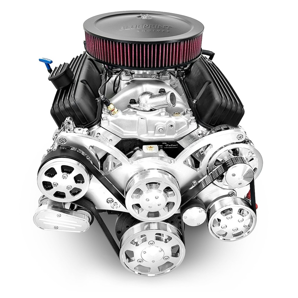 Blueprint Engines B383KTKX: B383KTKX Standard Edition GM Compatible Builder Series, Carb, Polished Pulley Kit