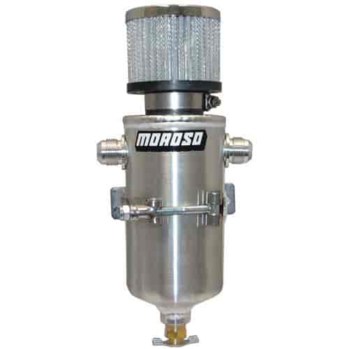 Moroso 85468: Oil Breather Tank (2) -10AN Male Side Fittings