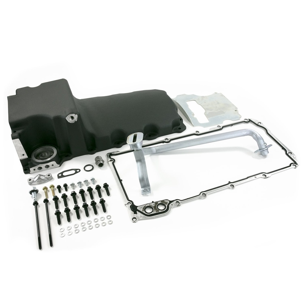 Top Street Performance 81074BK: 81074BK Oil Pan, Cast Aluminum Retro-fit 5.5-Quart, GM LS, Black