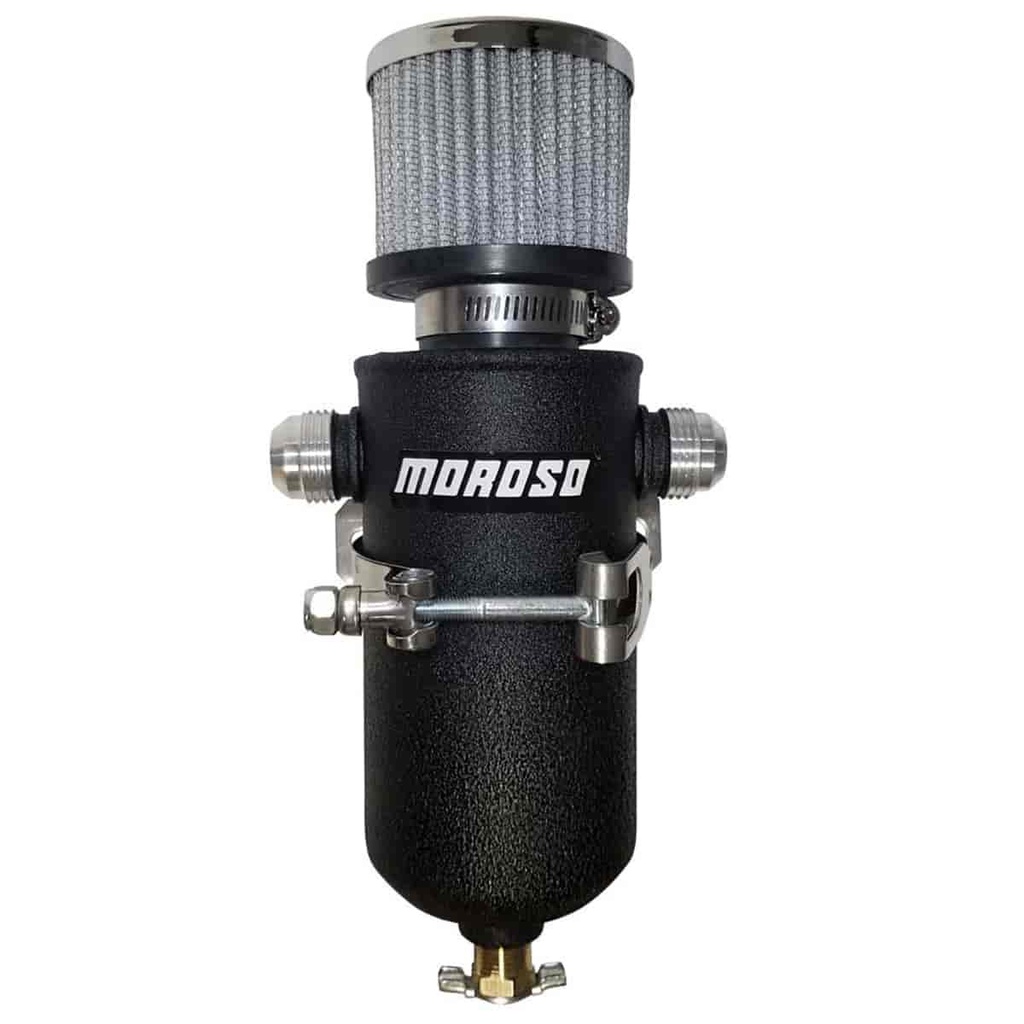 Moroso 85753: Oil Breather Tank -12 AN Fittings