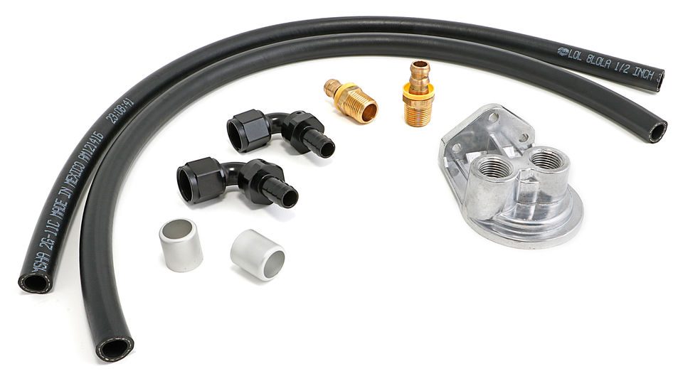 Trans Dapt 1012: Single Oil Filter Relocation Kit GM LS Engines