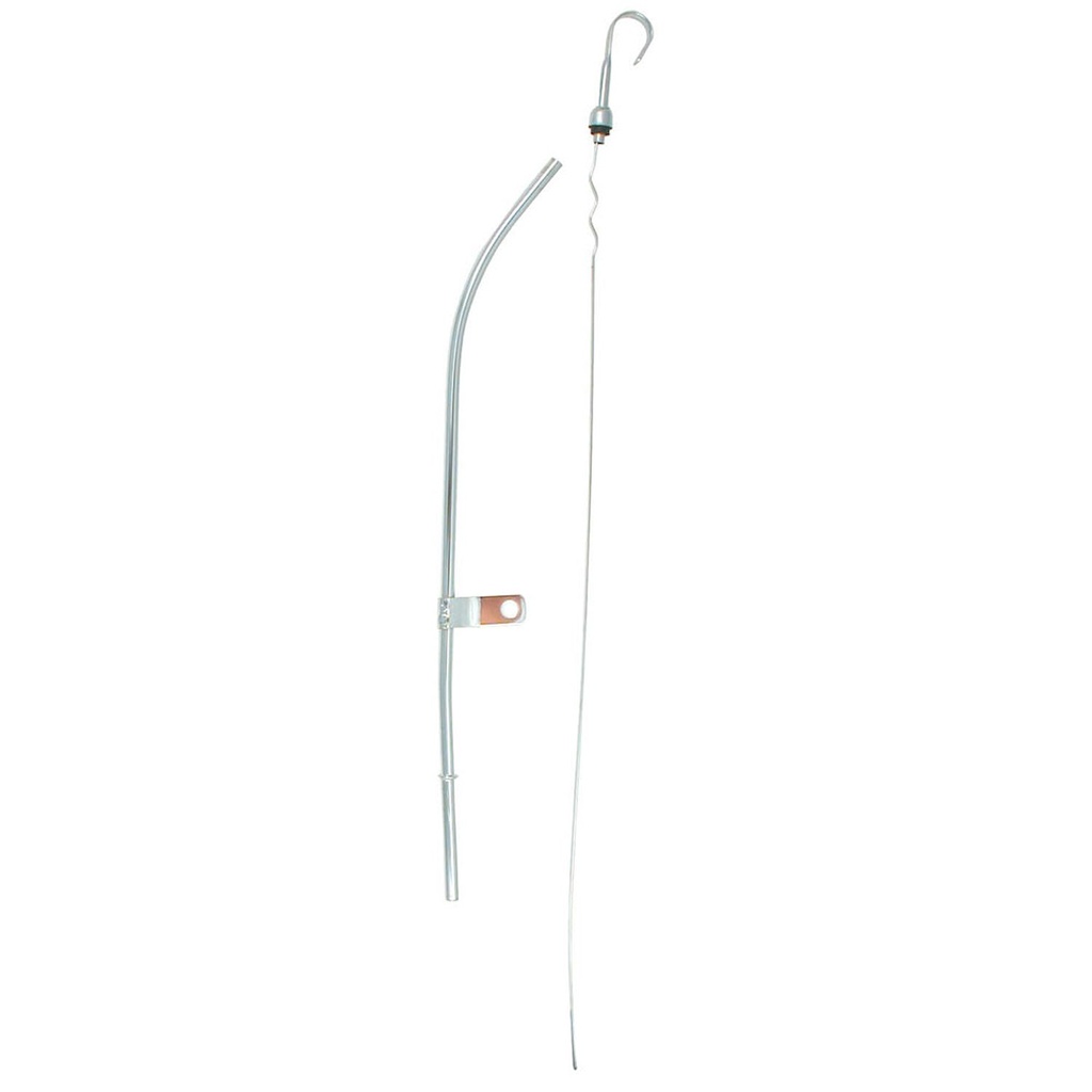 Spectre 57283: Chrome Steel Handle Dipstick Fits 1980-1996 Small Block Chevy