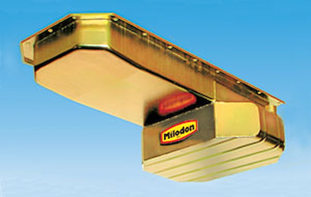 Milodon 31002: 31002 Pro-Touring Steel Oil Pan for Gen III Hemi 5.7/6.1/6.4L, Engine Swap with Tubular K-Member [Gold Iridite]