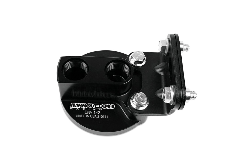 Improved Racing ENV-142: ENV-142 Remote Engine & Transmission Oil Filter Mount, 2-Port