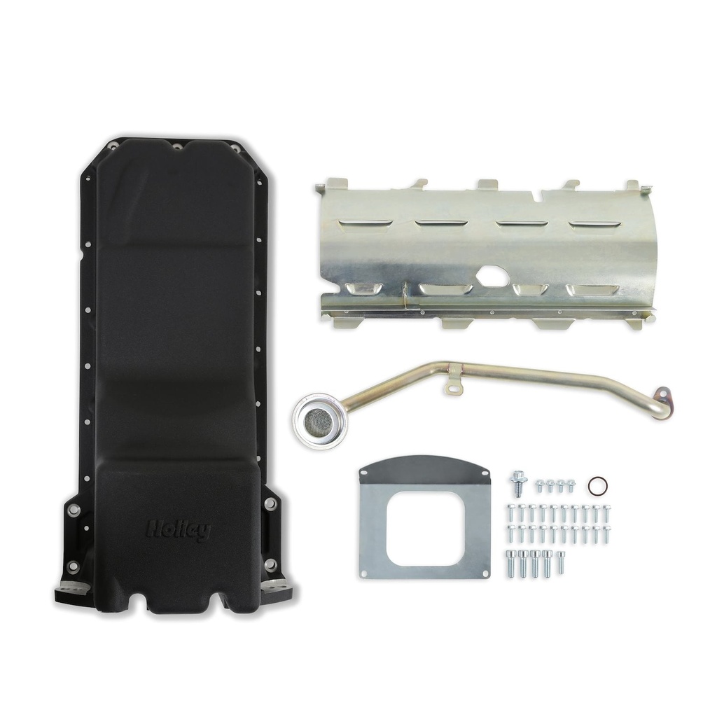 Holley 302-63BK: 302-63BK Engine Swap Rear Sump Oil Pan Kit for Mopar Gen III Hemi Hellcat 6.2L Supercharged Engines w/VVT [Black Finish]