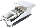 Trans Dapt 9725: Chrome Street/Strip Oil Pan 1955-78 Small Block Chevy 283-400
