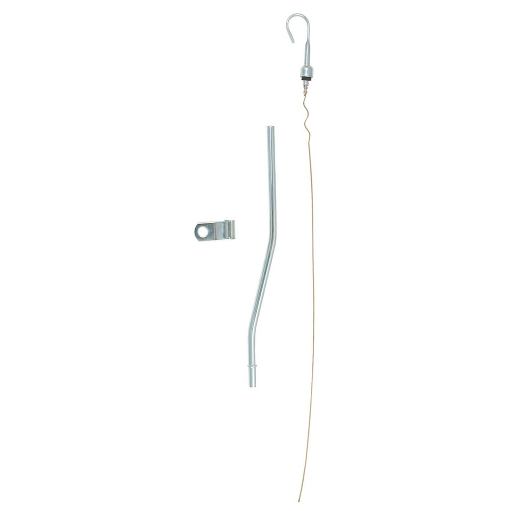 Spectre 5723: Chrome Steel Handle Dipstick Fits Small Block Ford