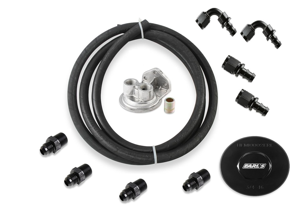 Earl's HEMI0004ERL: Remote Oil Filter Relocation Kit Gen III Hemi