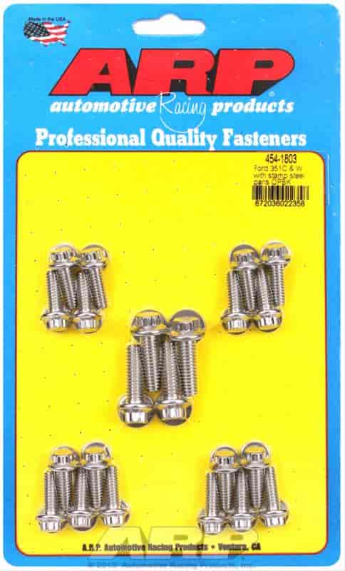 ARP 454-1803: Stainless Steel Oil Pan Bolts Ford 351C/351W (With Stamped Steel Pan)
