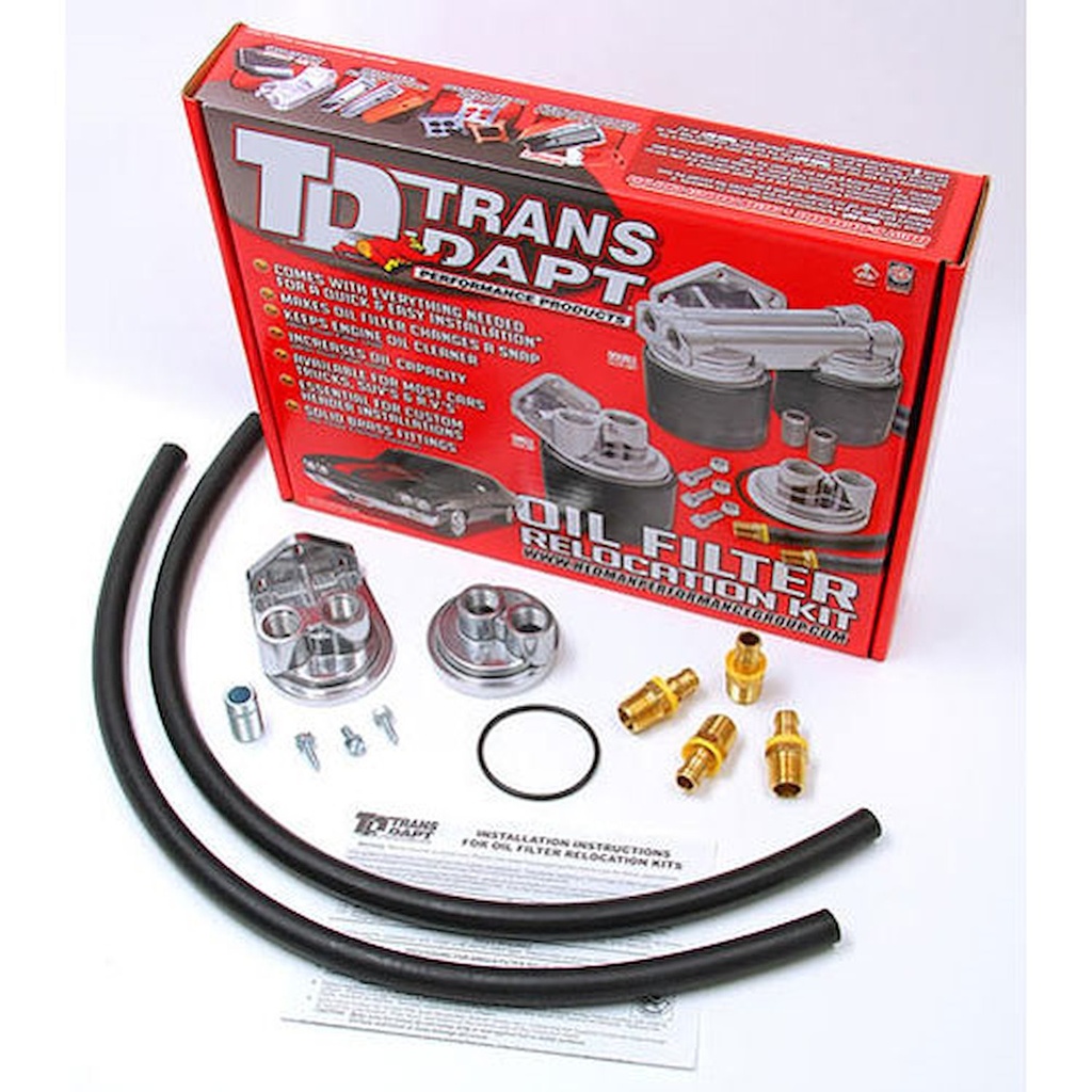 Trans Dapt 1127: Single Oil Filter Relocation Kit Ford Modular V8 4.6L/5.4L