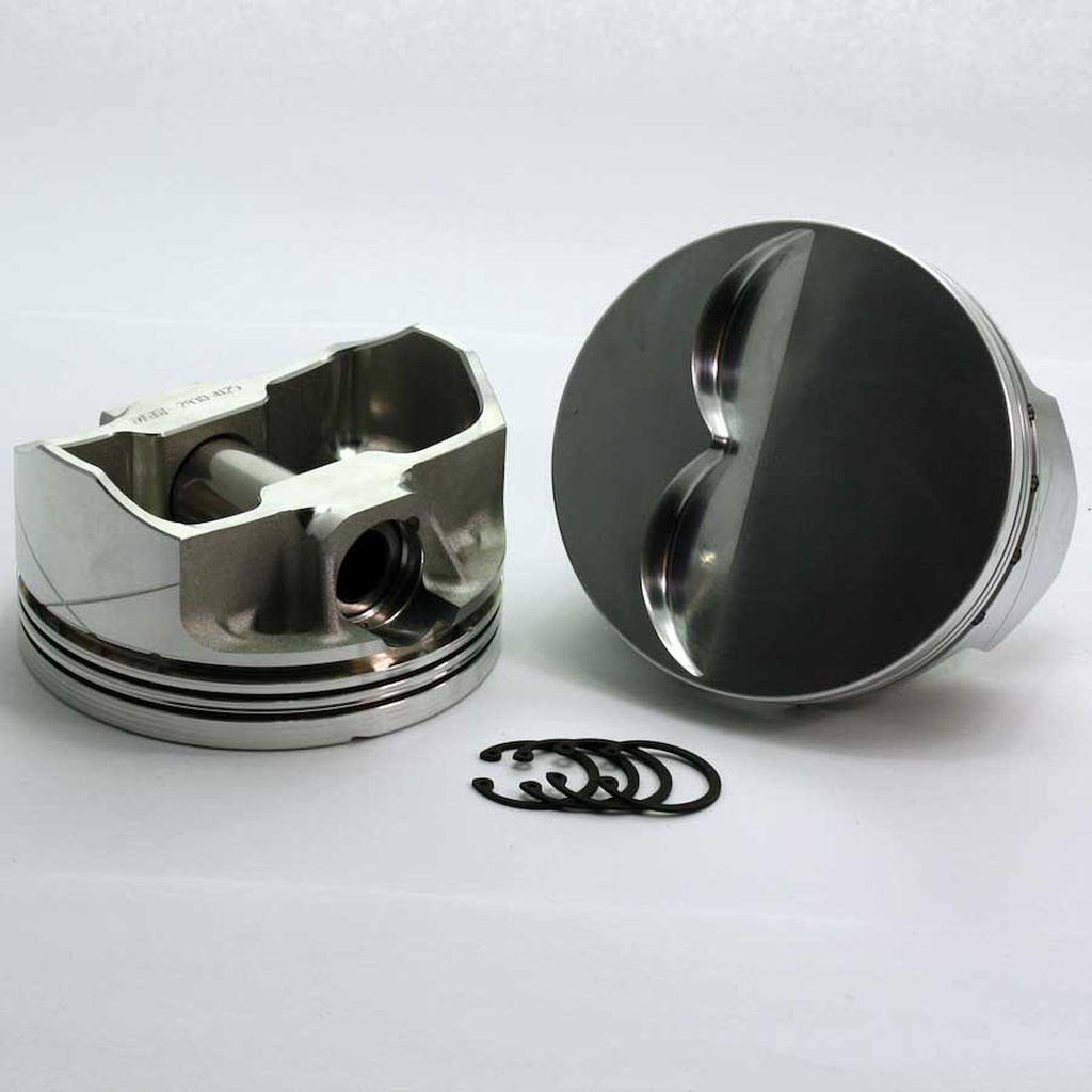 DSS Racing K1-2460-4060: K1-2460-4060 FX-Series Flat Top Piston Set for 1955-2004 Small Block Chevy, 4.060 in. Bore, -5cc Volume [Stroker]