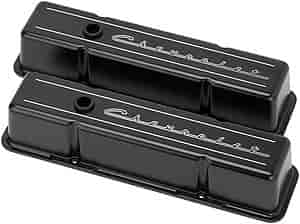 Billet Specialties BLK95223: Small Block Valve Covers - Tall Chevrolet Logo
