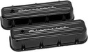Billet Specialties BLK96123: Big Block Valve Covers - Tall Chevrolet Script