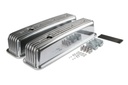 Mr Gasket 6856G: 6856G Cast Aluminum Ball Milled Center Bolt Valve Covers for 1987-1997 Small Block Chevy 305/350 ci [Polished Finish]