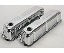 Ford Performance 302-070: Stamped Steel Tall Valve Covers for Small Block Ford 289-302-351W in Chrome with Embossed Ford Racing Emblem
