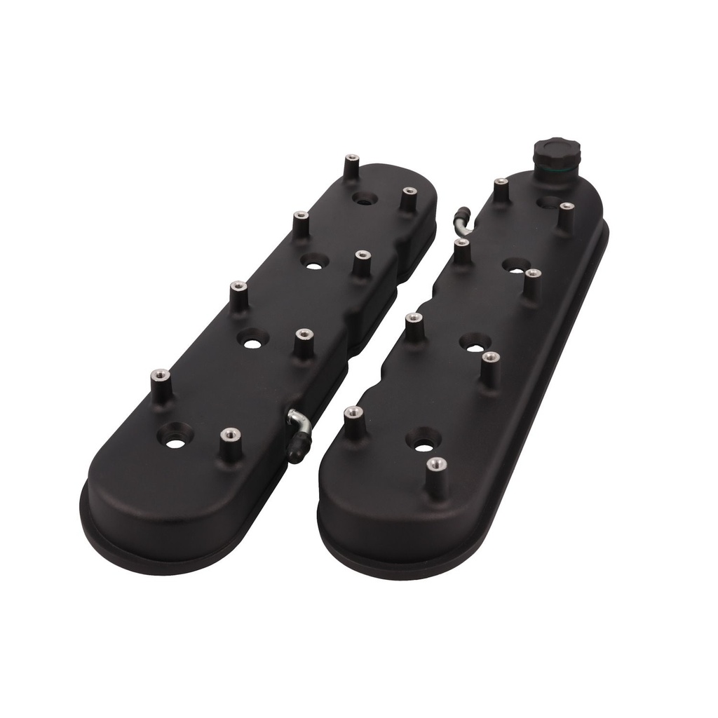 Top Street Performance JM8082-1BK: JM8082-1BK Valve Covers, Cast Alum., w/ Coil Mounts LS, Black