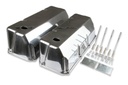Mr Gasket 6890G: 6890G Cast Aluminum Tall Valve Covers for 1971-1982 Ford 351C, 351/400M [Polished Finish]
