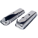 Trans Dapt 9504: OEM Reproduction Chrome Plated Steel Valve Covers 1965-1972 Big Block Chevy 396-502 V8