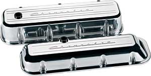 Billet Specialties 96023: Big Block Valve Covers - Short Chevrolet Script