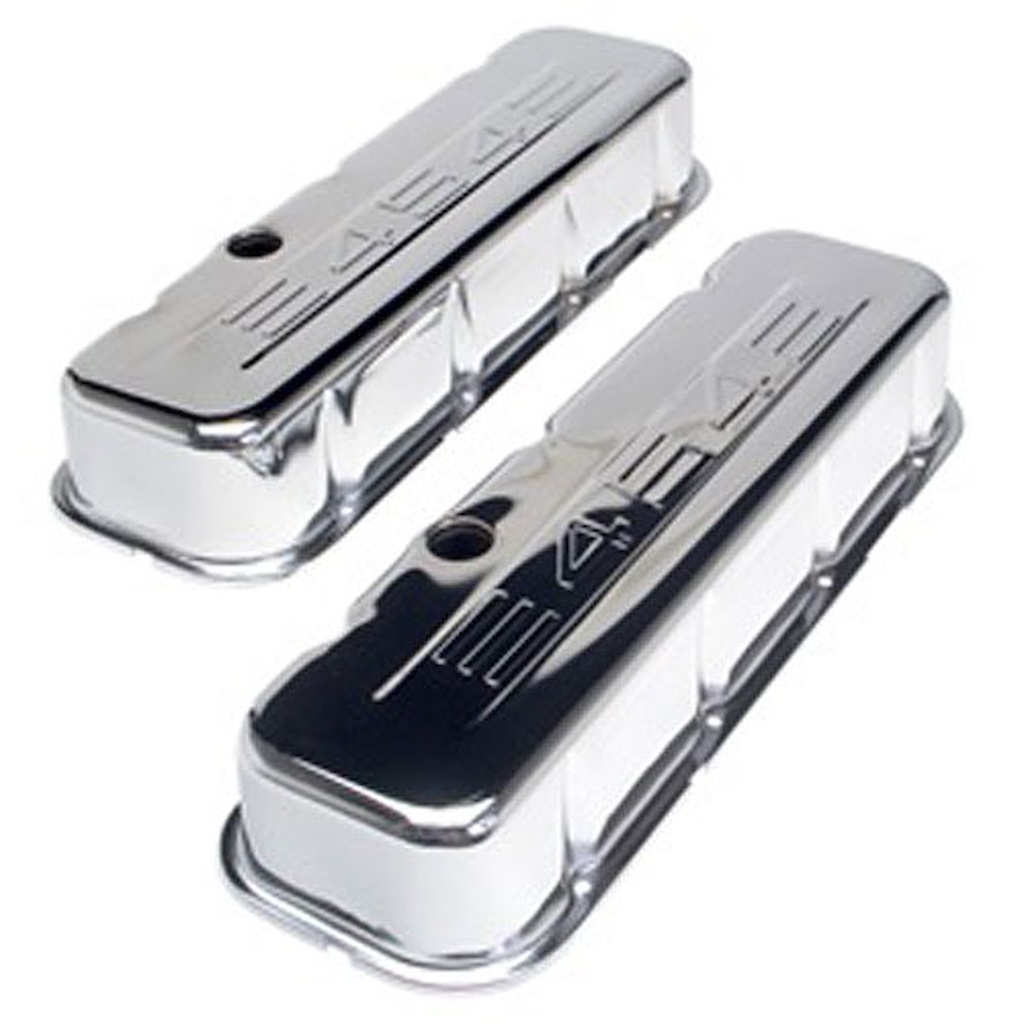 Trans Dapt 9843: Chrome Plated Steel Valve Covers 1965-2000 Big Block Chevy 396-502