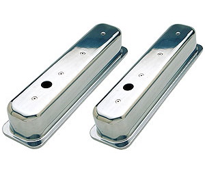 Trans Dapt 6986: Cast Aluminum Valve Covers 1987-99 Small Block Chevy (Centerbolt)