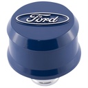 Ford Performance 302-436: Push-In Aluminum Valve Cover Air Breather Cap with Raised & Machined Oval Ford Emblem in Ford Blue Finish