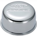 Ford Performance 302-200: Chrome Twist-On Valve Cover Air Breather Cap with Ford RACING Emblem