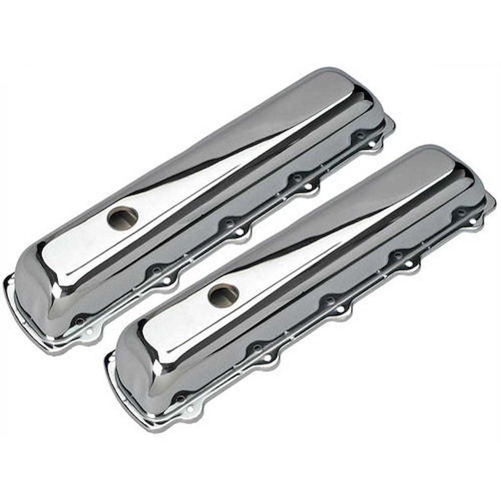 Trans Dapt 9391: Chrome Plated Steel Valve Covers 1964-1988 Oldsmobile 330-455 V8
