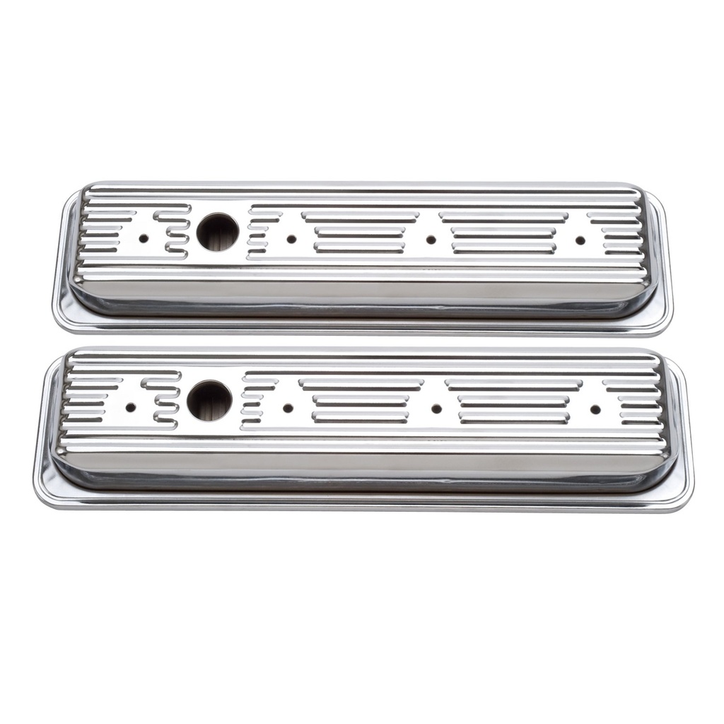 Edelbrock 4446: Signature Series Valve Covers 1987-1995 Small Block Chevy