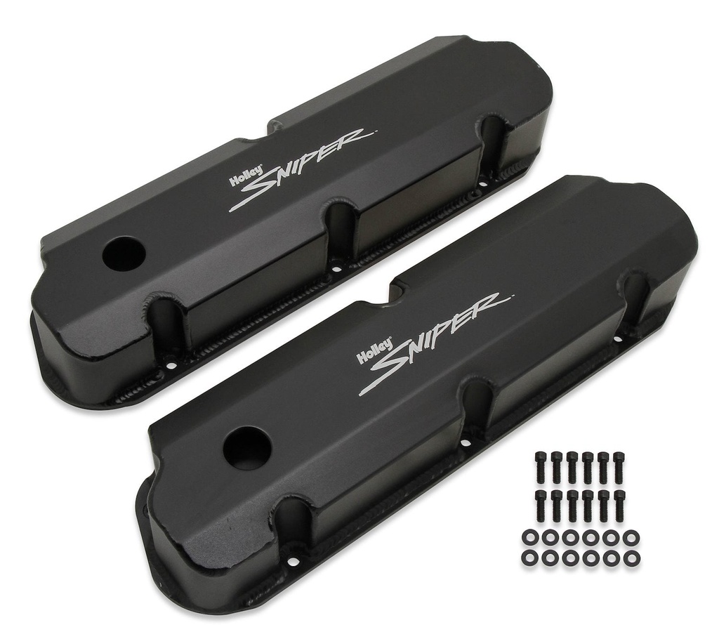 Holley 890011B: 890011B Fabricated Aluminum Tall Valve Covers