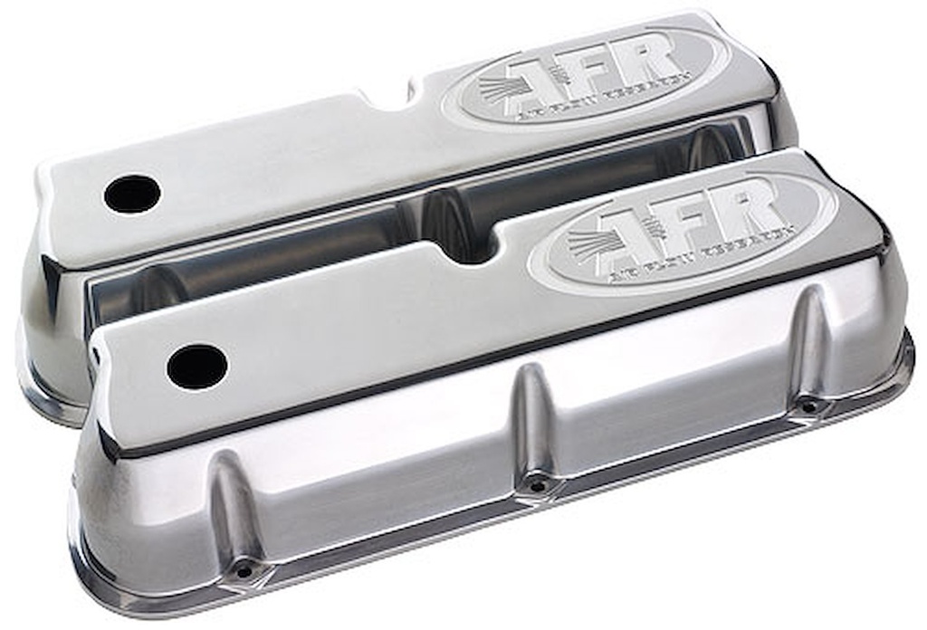 AFR - Airflow Research 6714: Cast Aluminum Tall Valve Covers for Small Block Ford [Polished]